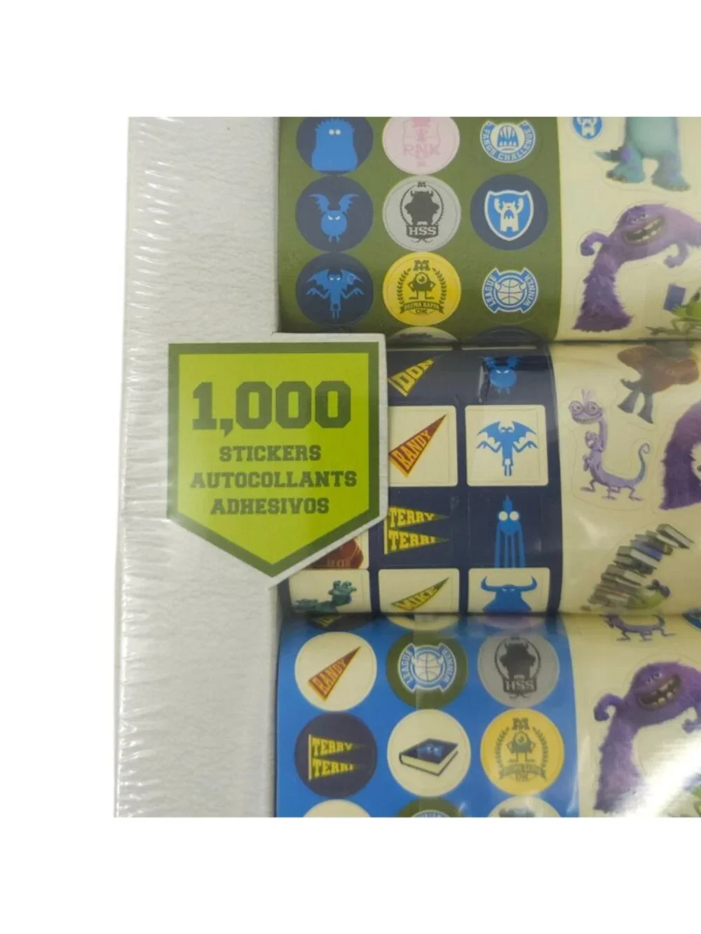 Disney Pixar Monsters University Party Favors 1000 Stickers Roll Lot of 2 Sealed